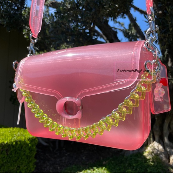 TRIPLE HEARTS Slime Green Jelly Resin Bag Strap Novelty Bag Strap Kawaii Y2K - Picture 6 of 11